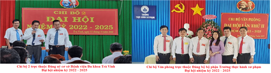 Tình hình Đại hội Chi bộ trực thuộc Đảng ủy cơ sở và Đảng bộ Bộ phận, nhiệm kỳ 2022-2025 trên địa bàn tỉnh Trà Vinh